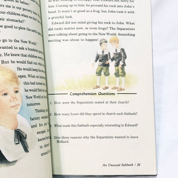 Pilgrim Boy ABeka Grade 3 Student Reader Book 1989 Reading Paperback Homeschool - Picture 7 of 12
